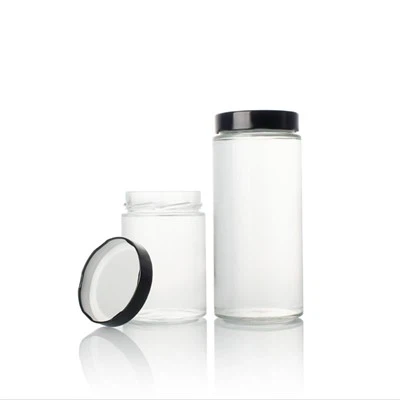 Multi Sizes Glass Jars With Black Aluminum Cap suppliers
